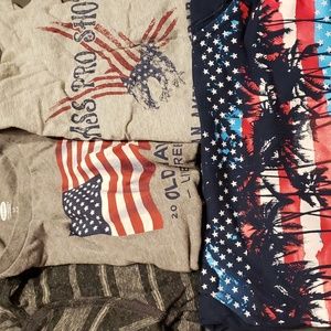Lot 4 Boys size 6/7 shirts. Red, white and...